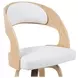 Shelly Oak and White Upholstered Swivel Counter Height Stool