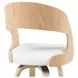 Shelly Oak and White Upholstered Swivel Counter Height Stool