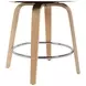 Shelly Oak and White Upholstered Swivel Counter Height Stool