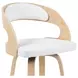 Shelly Oak and White Upholstered Swivel Bar Stool