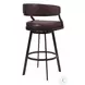 Dione Auburn Bay And Ford Brown Faux Leather 26" Counter Height Stool