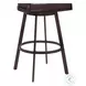 Dione Auburn Bay And Ford Brown Faux Leather 26" Counter Height Stool