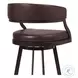 Dione Auburn Bay And Ford Brown Faux Leather 30" Bar Stool