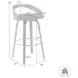 Sonia Oak and Black Upholstered Swivel Bar Stool