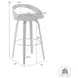Sonia Oak and Blue Upholstered Swivel Counter Height Stool