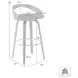 Sonia Oak and Blue Upholstered Swivel Bar Stool