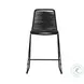Shasta Black Rope Stackable 30" Outdoor Bar Stool Set of 2