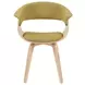 Summer Oak and Green Upholstered Dining Chair