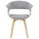 Summer Oak and Gray Upholstered Dining Chair
