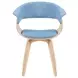 Summer Oak and Light Blue Upholstered Dining Chair