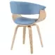 Summer Oak and Light Blue Upholstered Dining Chair