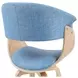 Summer Oak and Light Blue Upholstered Dining Chair