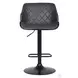 Toby Black Powder Coated With Grey Faux Leather Adjustable Bar Stool
