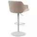 Toby Ivory and Vintage Taupe Upholstered Swivel Bar Stool