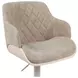 Toby Ivory and Vintage Taupe Upholstered Swivel Bar Stool