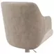 Toby Ivory and Vintage Taupe Upholstered Swivel Bar Stool