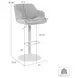 Toby Ivory and Vintage Taupe Upholstered Swivel Bar Stool