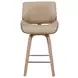 Tyler White Wash and Vintage Brown Upholstered Swivel Counter Height Stool