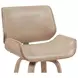 Tyler White Wash and Vintage Brown Upholstered Swivel Counter Height Stool