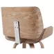 Tyler White Wash and Vintage Brown Upholstered Swivel Counter Height Stool