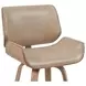 Tyler White Wash and Vintage Brown Upholstered Swivel Bar Stool