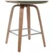 Tyler White Wash and Vintage Green Upholstered Swivel Counter Height Stool