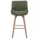Tyler White Wash and Vintage Green Upholstered Swivel Bar Stool