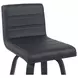 Vienna Brushed Black and Black Upholstered Swivel Counter Height Stool