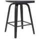 Vienna Brushed Black and Black Upholstered Swivel Counter Height Stool