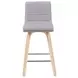 Vienna Oak and Gray Upholstered Swivel Counter Height Stool
