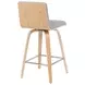 Vienna Oak and Gray Upholstered Swivel Counter Height Stool