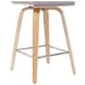 Vienna Oak and Gray Upholstered Swivel Counter Height Stool
