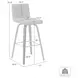 Vienna Oak and Gray Upholstered Swivel Counter Height Stool
