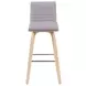 Vienna Oak and Gray Upholstered Swivel Bar Stool