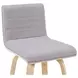 Vienna Oak and Gray Upholstered Swivel Bar Stool