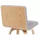 Vienna Oak and Gray Upholstered Swivel Bar Stool