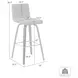 Vienna Oak and Gray Upholstered Swivel Bar Stool