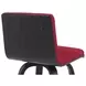 Vienna Brushed Black and Red Upholstered Swivel Counter Height Stool