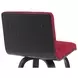 Vienna Brushed Black and Red Upholstered Swivel Bar Stool