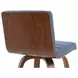 Vienna Walnut and Vintage Blue Upholstered Swivel Bar Stool