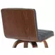 Vienna Walnut and Vintage Black Upholstered Swivel Bar Stool