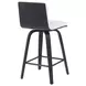 Vienna Brushed Black and White Upholstered Swivel Counter Height Stool