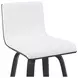 Vienna Brushed Black and White Upholstered Swivel Counter Height Stool