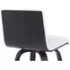 Vienna Brushed Black and White Upholstered Swivel Counter Height Stool