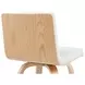 Vienna Oak and White Upholstered Swivel Counter Height Stool