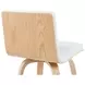 Vienna Oak and White Upholstered Swivel Bar Stool