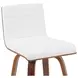 Vienna Walnut and White Upholstered Swivel Counter Height Stool