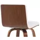 Vienna Walnut and White Upholstered Swivel Counter Height Stool