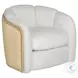 Violet Soft Oat Fabric Performance Fabric Accent Chair
