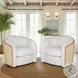 Violet Soft Oat Fabric Performance Fabric Accent Chair